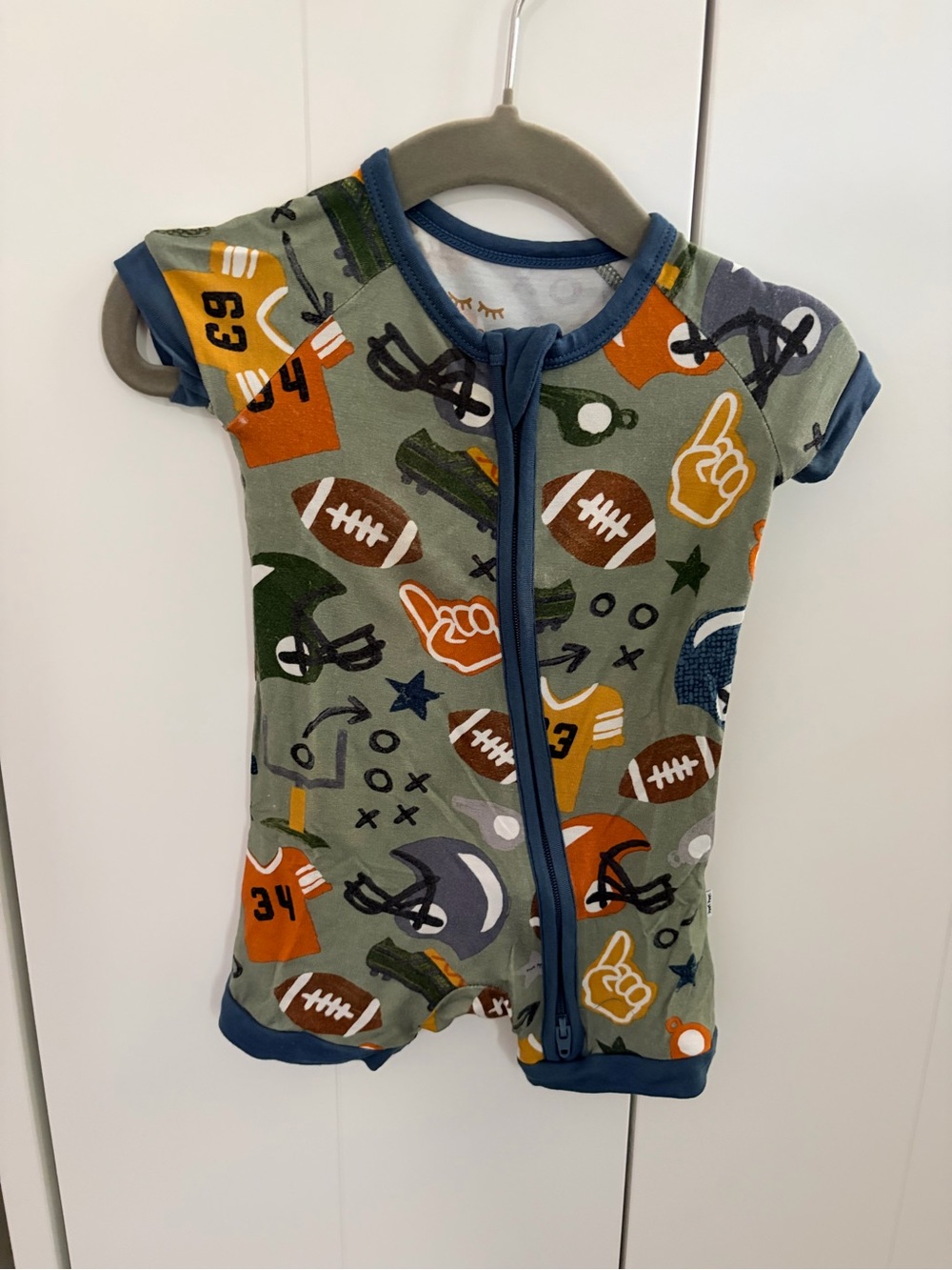 Little Sleepies Touchdown Time Shorty Zippy